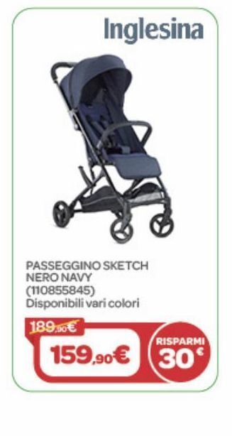 Bimbo Store Inglesina - passeggino sketch nero navy offerta