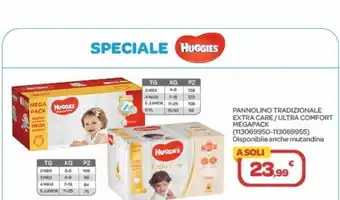 Bimbo Store Huggies pannolino tradizionale extra care / ultra comfort megapack offerta