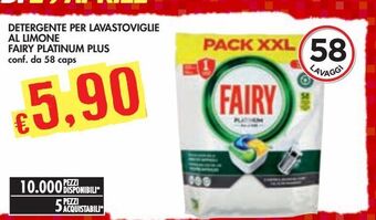 Bennet Detergente per lavastoviglie al limone fairy platinum plus offerta
