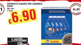 Bennet Detersivo liquido per lavatrice dash offerta