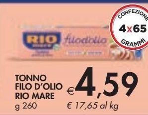 Bennet Tonno filo d'olio rio mare offerta