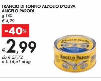 Bennet Trancio di tonno all'olio d'oliva angelo parodi offerta