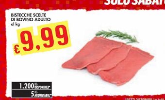 Bennet Bistecche scelte di bovino adulto offerta