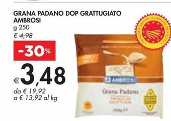Bennet Grana padano dop grattugiato ambrosi offerta