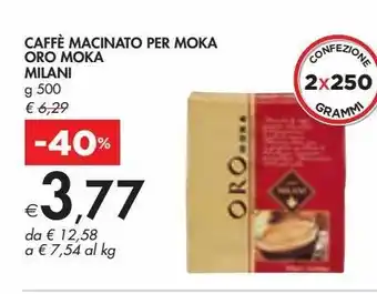 Bennet Caffè macinato per moka oro moka milani offerta