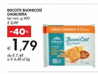 Bennet Biscotti buonicosi galbusera offerta