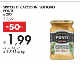 Bennet Spicchi di carciofini sottolio ponti offerta