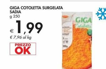 Giga cotoletta surgelata sadia