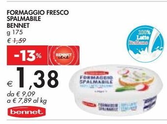 Bennet Formaggio fresco spalmabile bennet offerta