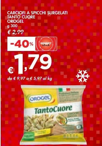 Bennet Carciofi a spicchi surgelati tanto cuore orogel offerta