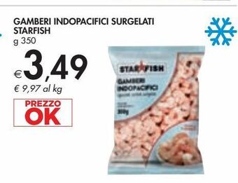 Bennet Gamberi indopacifici surgelati starfish offerta