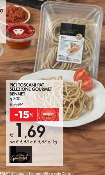 Bennet Pici toscani pat selezione gourmet bennet offerta
