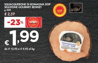 Bennet Squacquerone di romagna dop selezione gourmet bennet offerta