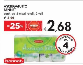 Bennet Asciugatutto bennet offerta