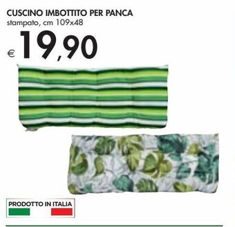 Cuscino imbottito per panca