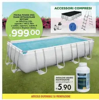 Piscina power steel rettangolare bestway