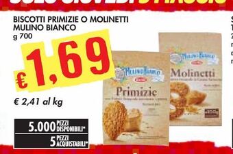 Bennet Biscotti primizie o molinetto mulino bianco offerta