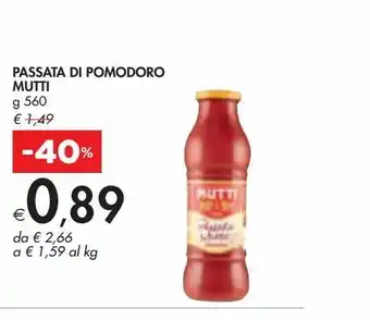 Bennet Passata di pomodoro mutti offerta