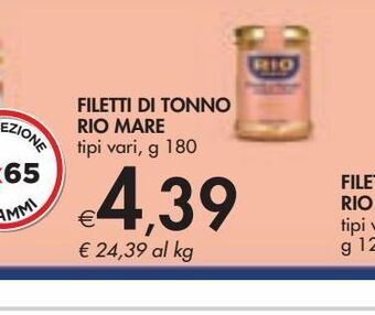 Bennet Filetti di tonno rio mare offerta