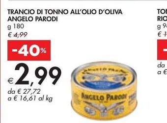 Bennet Trancio di tonno all'olio d'oliva angelo parodi offerta