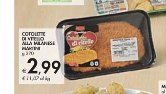 Bennet Cotolette di vitello alla milanese martini offerta