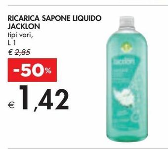 Bennet Ricarica sapone liquido jacklon offerta