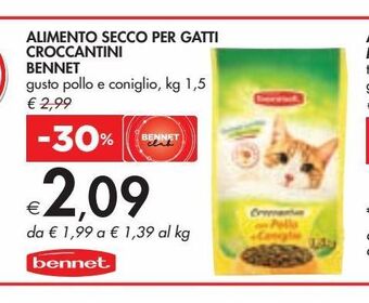 Bennet Alimento secco per gatti croccantini bennet offerta