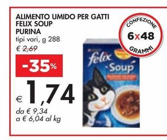 Bennet Alimento umido per gatti felix soup purina offerta