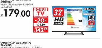 Bennet Smart tv 32" led 32ha10v3 smart-tech offerta