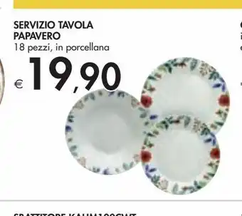 Bennet Servizio da tavola papavero offerta