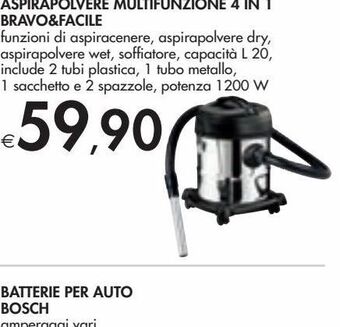 Bennet Aspirapolvere multifunzione 4 in 1 bravo & facile offerta