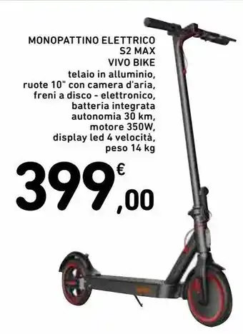 Spazio Conad Monopattino elettrico s2 max vivo bike offerta