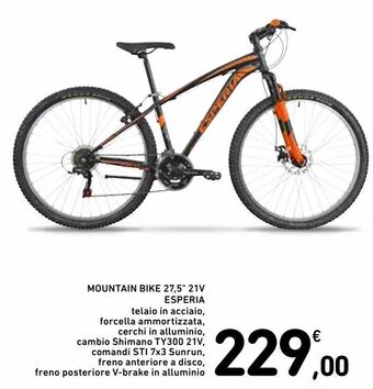 Spazio Conad Mountain bike 27,5" 21v esperia offerta