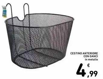 Cestino anteriore con ganci