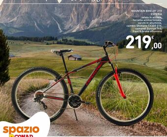 Spazio Conad Mountain bike 29" 21v esperia offerta