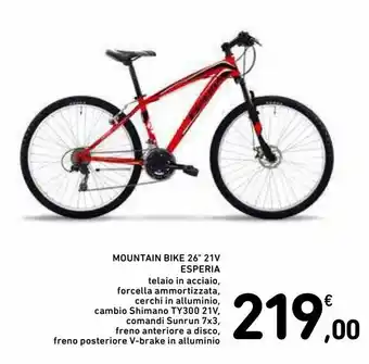 Spazio Conad Mountain bike 26" 21v esperia offerta