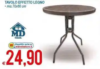 MD Discount Tavolo Effetto Legno offerta