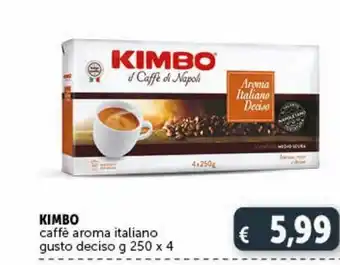 Deco Superstore Caffè aroma italiano gusto deciso g 250 x 4 kimbo offerta