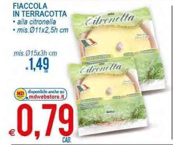 MD Discount Fiaccola In Terracotta offerta