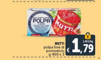 Deco Maxistore Mutti polpa fine di pomodoro offerta