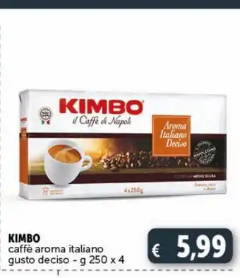 Deco Market Caffè aroma italiano gusto deciso g 250 x 4 kimbo offerta
