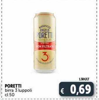 Deco Supermercati Birra 3 luppoli cl 55 poretti offerta