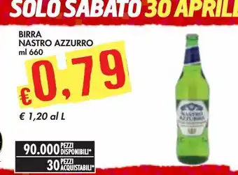 Bennet Birra nastro azzurro offerta