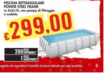Bennet Piscina rettangolare power steel frame offerta