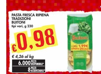 Bennet Pasta fresca ripiena tradizioni buitoni offerta