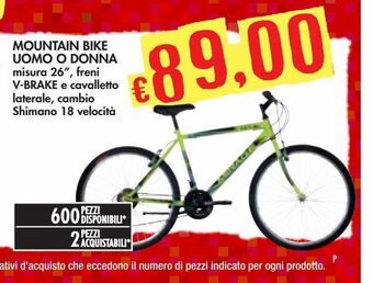Bennet Mountain bike uomo o donna offerta
