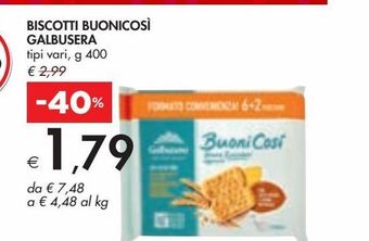 Bennet Biscotti buonicosi galbusera offerta