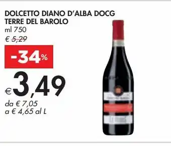 Dolcetto diano d'alba docg terre del barolo