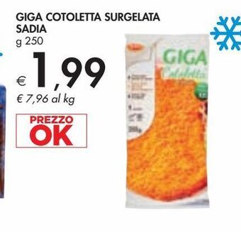 Bennet Giga cotoletta surgelata sadia offerta