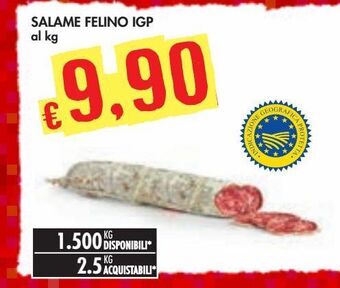 Bennet Salame felino igp offerta